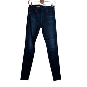 AG Adriano Goldschmied The Farrah Skinny High Rise Dark Blue Jeans 26 R